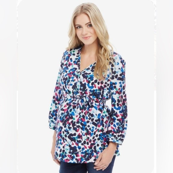 Motherhood Maternity colorful abstract lightweight top size medium - Picture 1 of 8